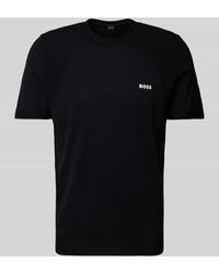 BOSS - T-Shirt mit Label-Print - Lyst