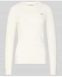 GANT - Gebreide Pullover Met Labeldetail - Lyst