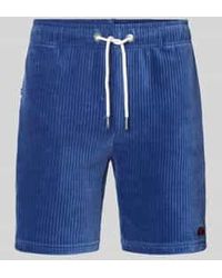 Ellesse - Korte Regular Fit Corduroy Broek Met Logobadge, Model 'Tomatro' - Lyst