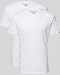 Lerros - T-Shirt mit V-Ausschnitt - Lyst