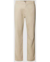Blend - Regular Fit Hose aus Leinen-Baumwoll-Mix mit elastischem Bund - Lyst