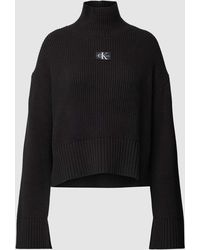 Calvin Klein - Gebreide Pullover Met Labelpatch - Lyst