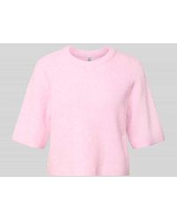 Pieces - Boxy Fit T-Shirt aus Rippstrick mit Woll-Anteil Modell 'SILLY' - Lyst