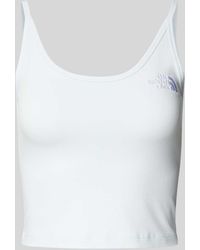 The North Face - Korte Tanktop Met Labelstitching - Lyst