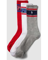 Polo Ralph Lauren - Socken mit Label-Details im 3er-Pack Modell 'VARSITY' - Lyst