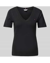 Tommy Hilfiger - Slim Fit T-Shirt mit V-Ausschnitt Modell 'CODY' - Lyst