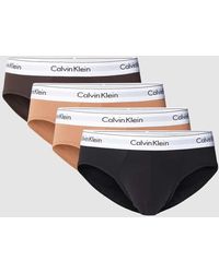Calvin Klein - Slip mit Logo-Bund im 3er-Pack Modell 'HIP BRIEF' - Lyst