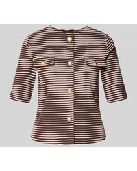 Zero - Jacke in Ripp-Optik mit 1/2-Arm - Lyst