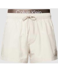 Calvin Klein - Badehose mit elastischem Bund Modell 'SHORT DOUBLE' - Lyst