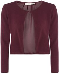 Jake*s Cocktail Bolero mit Rückseite aus Chiffon - Rot