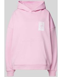 Oh April - Oversized Hoodie mit Label-Print - Lyst