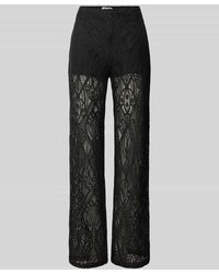 Jake*s - Hose Mit Weitem Bein Und Spitzenbesatz - Lyst