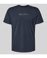 PME LEGEND - T-Shirt Met Labelprint En Ronde Hals - Lyst