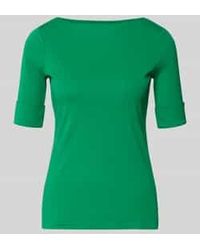 Ralph Lauren - T-Shirt Met Geribde Boothals, Model 'Judy' - Lyst