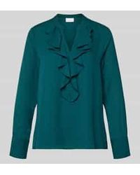 Comma, - Regular Fit Blouse Met Volants, Model 'Protect' - Lyst