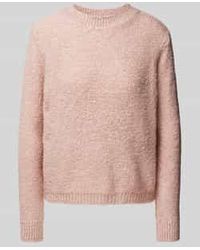 MORE&MORE - Gebreide Pullover Met Ribboorden - Lyst
