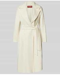 Max Mara - Lange Wollen Jas Met Zijde En Kasjmier, Model 'Cles' - Lyst
