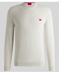 HUGO - Regular Fit Strickpullover aus reiner Baumwolle Modell 'SAN CASSIUS' - Lyst