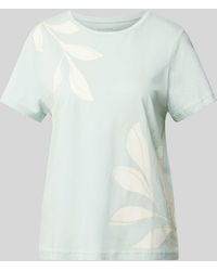 Tom Tailor - T-shirt Met Motiefprint En -stitching - Lyst