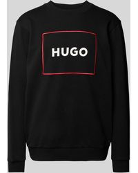 HUGO - Oversized Sweatshirt Met Ronde Hals - Lyst