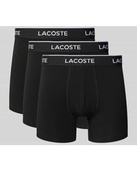 Lacoste - Trunks mit elastischem Logo-Bund im 3er-Pack - Lyst