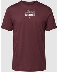 Armani Exchange - T-shirt Met Ronde Hals En Logoprint - Lyst