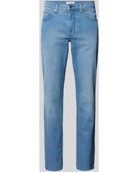 Brax - Straight Fit Jeans Met Labelpatch - Lyst