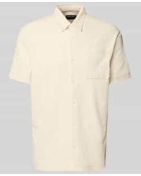 Marc O' Polo - Regular Fit Poloshirt Met Fijne Wafelstructuur - Lyst