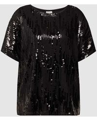 Milano Italy - T-Shirt mit Paillettenbesatz Modell 'Pailetten Top' - Lyst