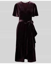 Ralph Lauren - Midi-jurk Met Strikceintuur - Lyst