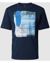 Tom Tailor - T-Shirt mit Motiv- und Label-Print - Lyst