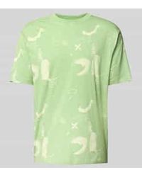 Scotch & Soda - T-Shirt Met Geribde Ronde Hals - Lyst