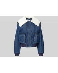 Self-Portrait - Denim Bomberjack - Lyst