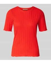 Smith & Soul - T-shirt Met Ronde Hals En Golvende Zoom - Lyst