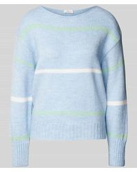 S.oliver - Relaxed Fit Strickpullover Mit Rollsaum Und Ballonärmeln - Lyst