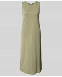 Vila - Midi-jurk Met Ronde Hals - Lyst