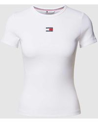 Tommy Hilfiger - Slim Fit T-Shirt in Ripp-Optik - Lyst
