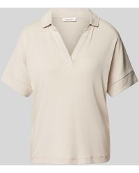 Marc O' Polo - T-Shirt mit Umlegekragen und V-Ausschnitt - Lyst