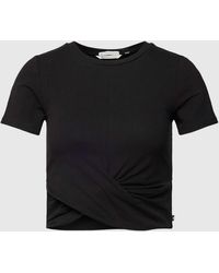 Tom Tailor - Kort T-shirt Met Knoopdetail - Lyst