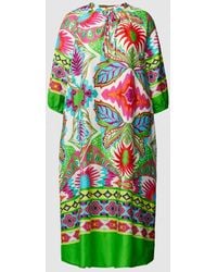 Emily Van Den Bergh - Knielanges Kleid aus Baumwolle mit Allover-Muster - Lyst