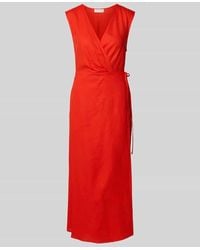 Guido Maria Kretschmer - Wickelkleid aus Leinen-Mix mit V-Ausschnitt Modell 'GINA' - Lyst