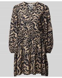 MSCH Copenhagen - Knielanges Kleid Mit Allover-Muster Modell 'Felixie' - Lyst