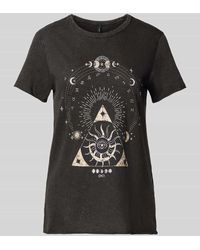 ONLY - Regular Fit T-Shirt Aus Reiner Baumwolle Mit Motiv-Print Modell 'Lucy Life' - Lyst