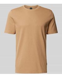 BOSS - T-Shirt in unifarbenem Design Modell 'TIBURT' - Lyst
