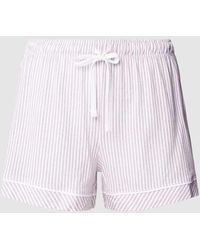 S.oliver - Pyjama-Shorts aus Baumwoll-Viskose-Mix mit Streifenmuster - Lyst