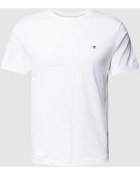 GANT - Regular Fit T-shirt Met Labelstitching - Lyst