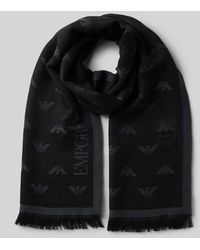 Emporio Armani - Schal aus Wolle mit Logo-Muster - Lyst