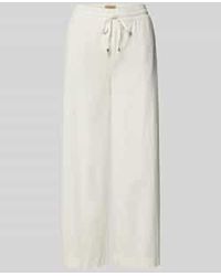 Cambio - Wide Leg Stoffen Broek Met Verkort Model - Lyst