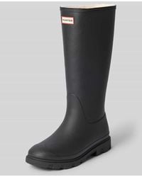 HUNTER - Stiefel mit Label-Patch - Lyst