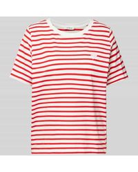 S.oliver - Relaxed Fit T-Shirt Aus Reiner Baumwolle Mit Herz-Stickerei - Lyst